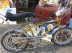 An antique bicycle. An antique bicycle.